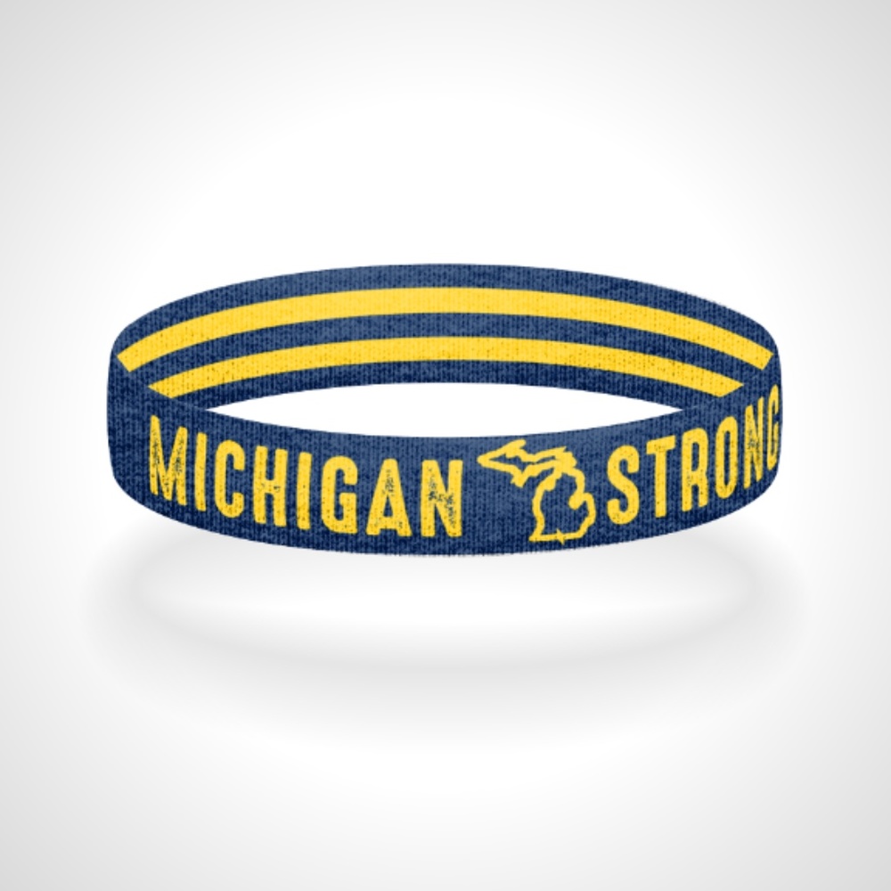 Reversible Michigan Strong Wristband Bracelet